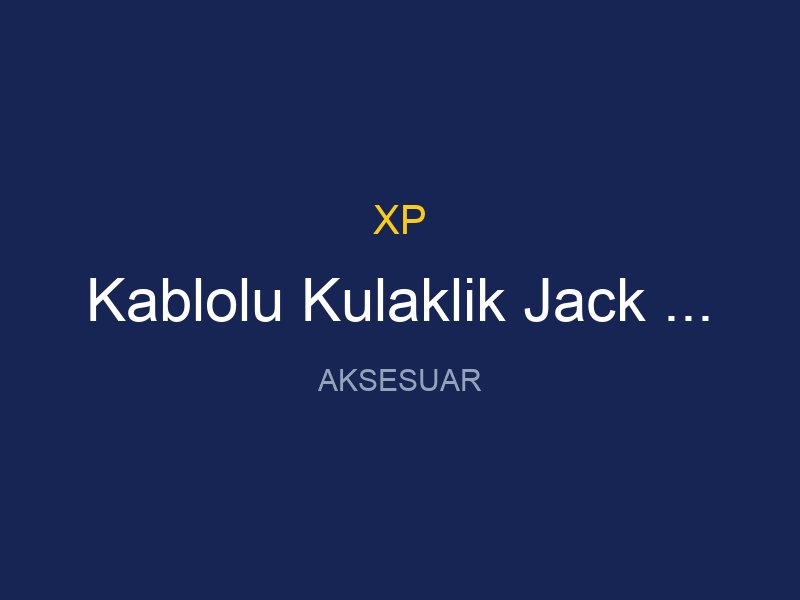 Kablolu Kulaklik Jack Ws4 Wsa Uyumlu