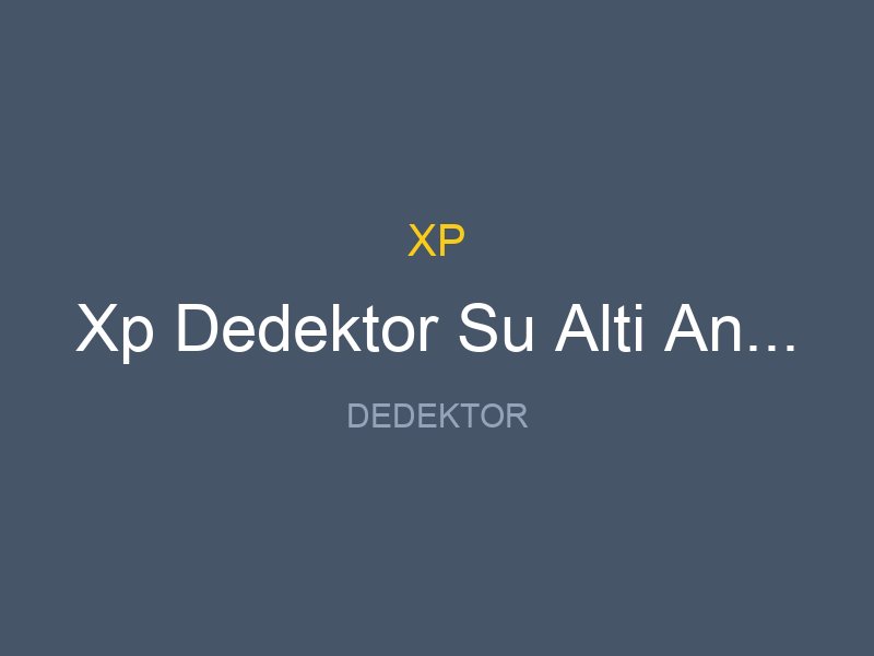 Xp Dedektor Su Alti Anteni Aerial Antenna